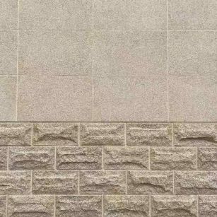 毕节 黄金麻自然面蘑菇石配荔枝面干挂