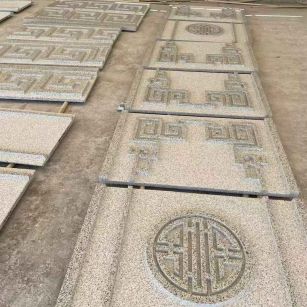 毕节 白麻花岗岩外墙立面雕刻板