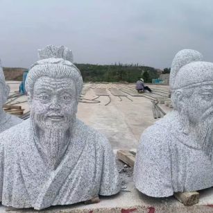 毕节 白麻花岗岩石材人物立体雕刻