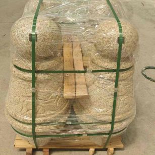 毕节 黄金麻异形定制雕花——棒棒糖挡车柱