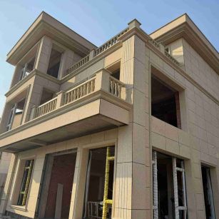 毕节 黄金麻花岗岩石材荔枝面外墙干挂效果展示