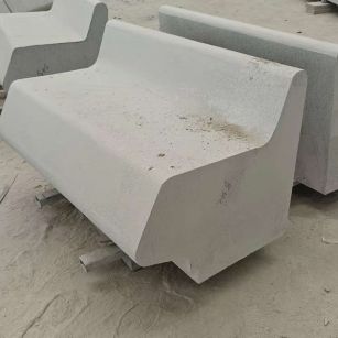 毕节 芝麻白花岗岩异形坐凳，石凳