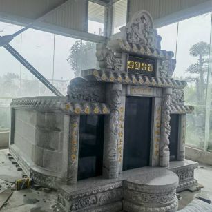 毕节 芝麻白墓碑效果展示图