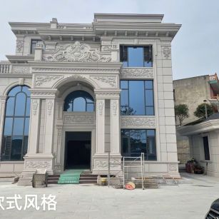 毕节 白麻花岗岩别墅外墙干挂