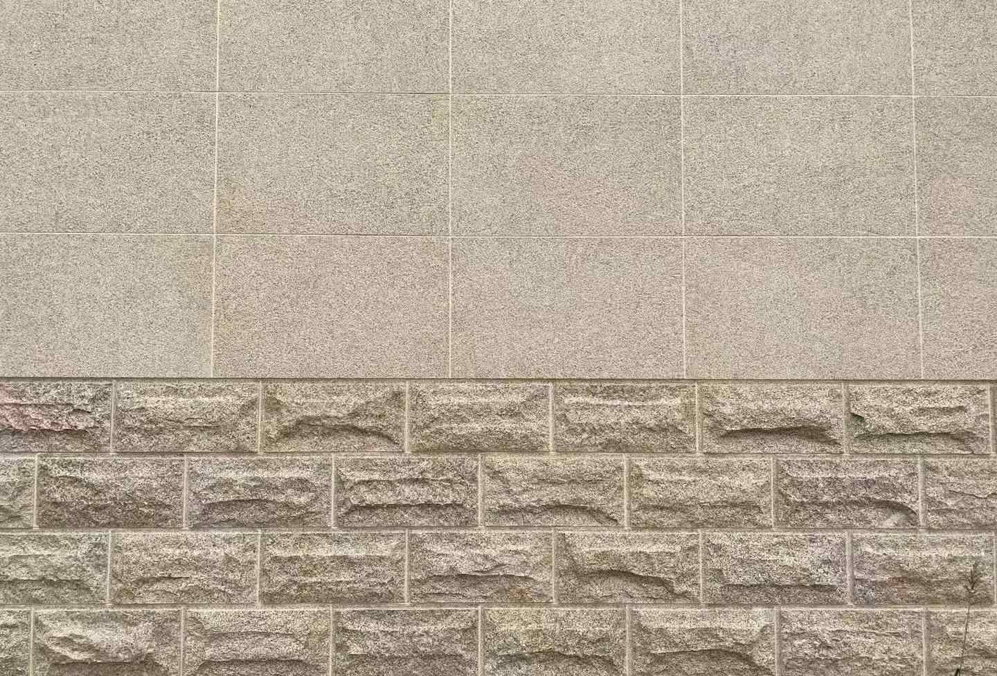 毕节 黄金麻自然面蘑菇石配荔枝面干挂