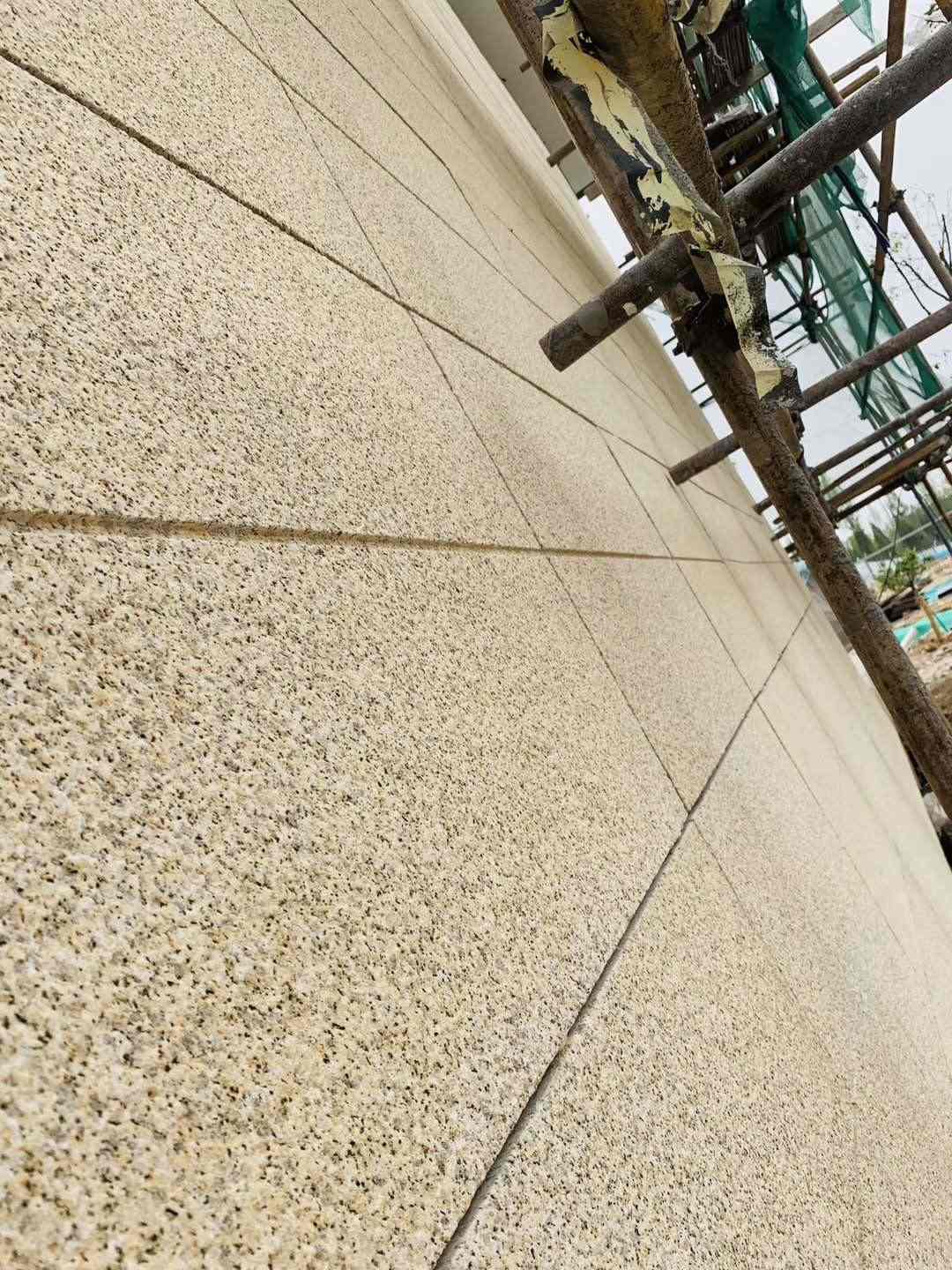 毕节 黄金麻花岗岩荔枝面外墙干挂石材效果示例