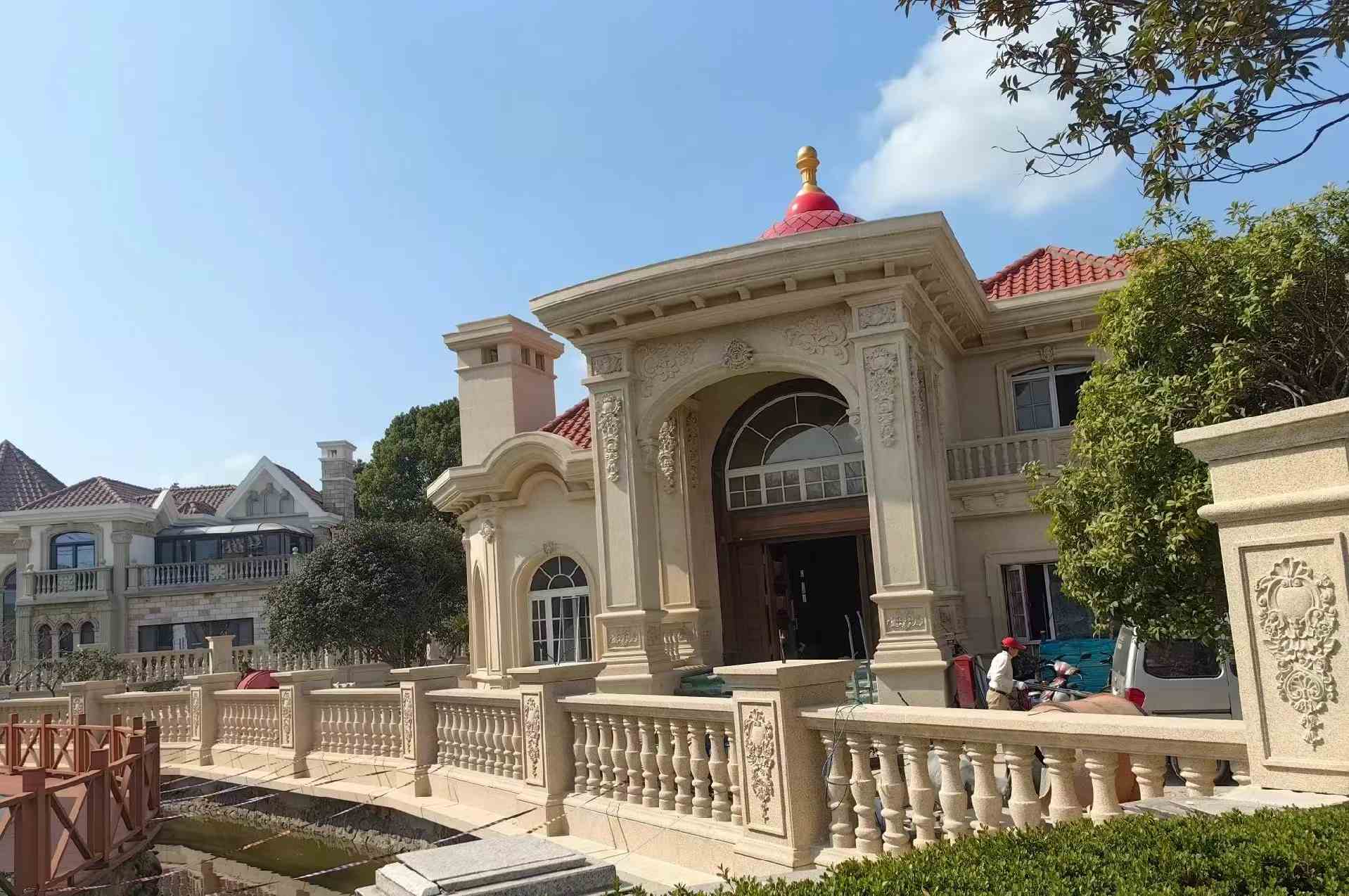 毕节 黄金麻花岗岩欧式别墅